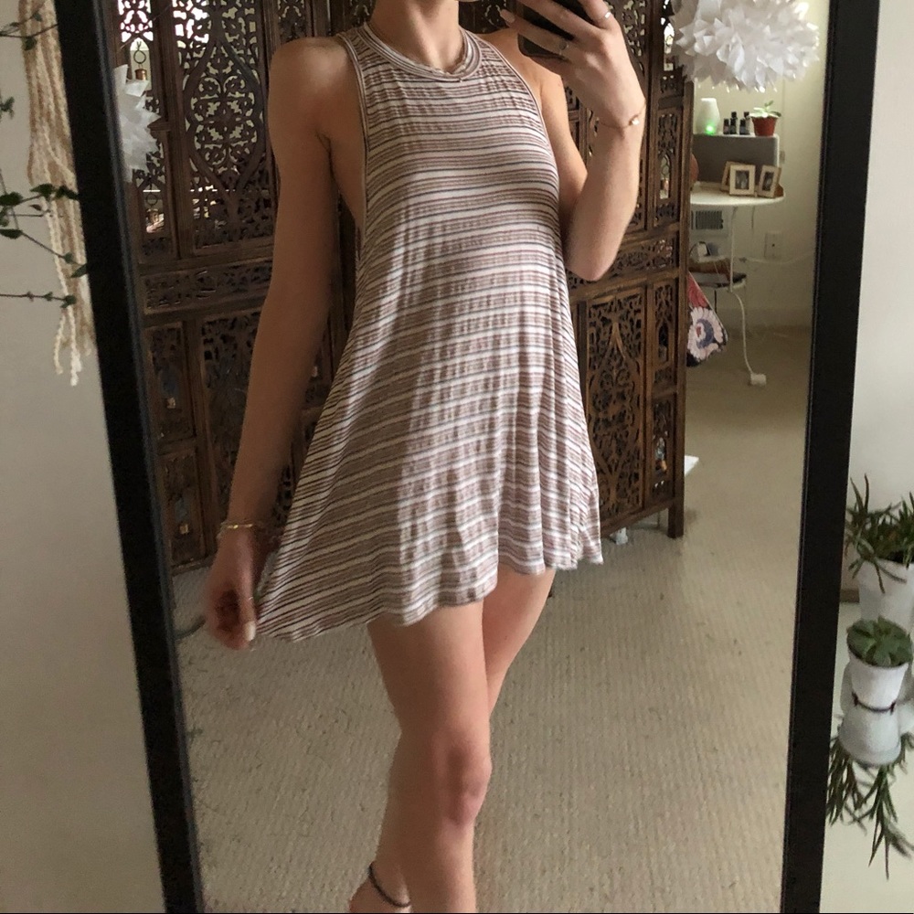 🎒beautiful multi striped dress/long tee🎒